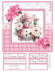 A Christmas Medley - Pink #1 8x8 Quick Card Design 2