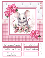 A Christmas Medley - Pink #1 8x8 Quick Card Design 4