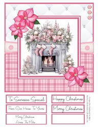 A Christmas Medley - Pink #2 8x8 Quick Card Design 5