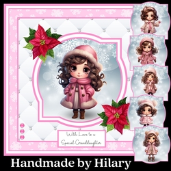 A Little Brunette Christmas Girl
