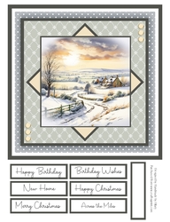 A Winters Morning 8x8 Quick Card #1