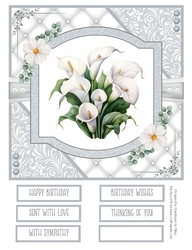 Delicate Calla Lilies 8x8 Quick Card #2