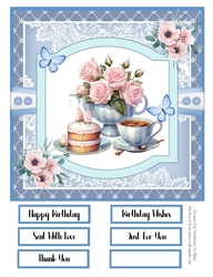 Beautiful Blues 8x8 Quick Card - Design 5