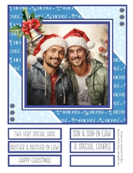 Two Special Guys at Christmas 8x8 Quick Card - Design 6