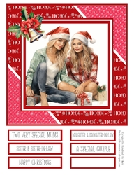 Two Special Girls at Christmas 8x8 Quick Card - Design 3