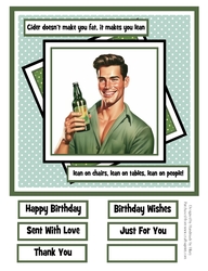 Cider Doesnt Make You Fat 8x8 Quick Card