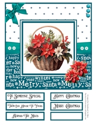 Christmas Basket 8x8 Quick Card - Design 1