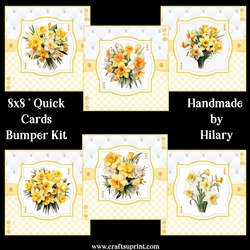 Springtime Daffodils 8x8 Quick Card Bumper Kit
