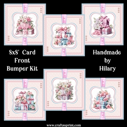 Beautiful Floral Presents 8x8 Card Front Bumper Kit