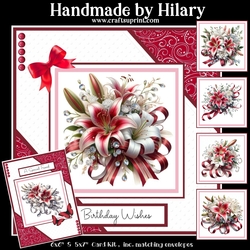 Red and White Lily Arrangements
