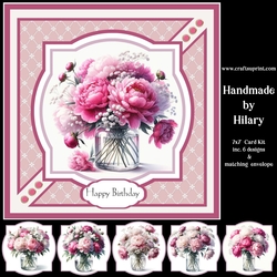Pink Peony Vases