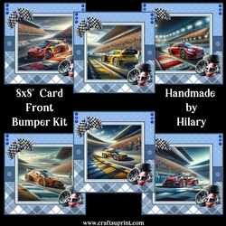 Rally Car Racing 8x8 Card Fronts Bumper Kit