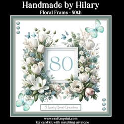Floral Frame - 80th