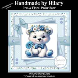 Pretty Floral Polar Bear