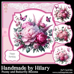 Peony and Butterfly Blooms