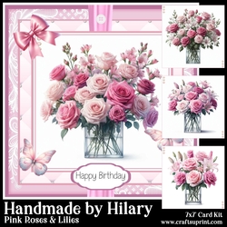 Pink Roses and Lilies