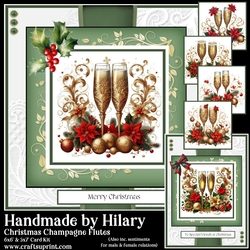 Christmas Champagne Flutes