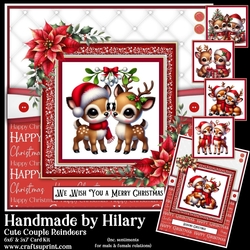 Cute Couple Christmas Reindeers
