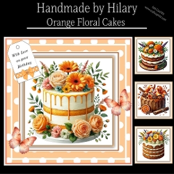 Orange Floral Cakes
