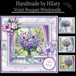 Violet Bouquet Windowsills