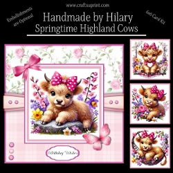 Springtime Highland Cows