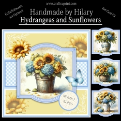 Hydrangeas and Sunflowers