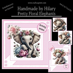 Pretty Floral Elephants