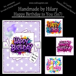 Happy Birthday to You 5x7 Version