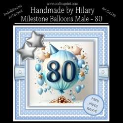 Milestone Balloons Male 80
