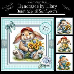 Bunnies with Sunflowers
