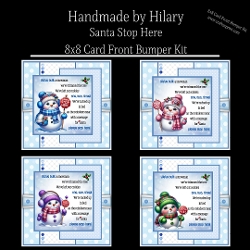 Santa Stop Here - 8x8 Card Fronts Bumper Kit