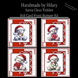 Santa Claus Teddies  - 8x8 Card Fronts Bumper Kit