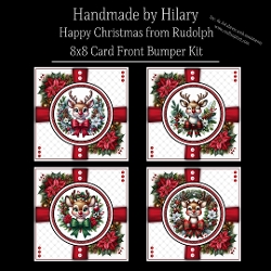 Happy Christmas from Rudolph - 8x8 Card Front Bumper Kit