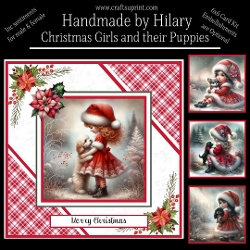 Christmas Girls and their Puppies