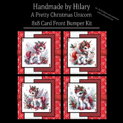 A Pretty Christmas Unicorn - 8x8 Card Fronts
