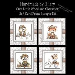 Cute Little Woodland Characters - 8x8 Card Fronts