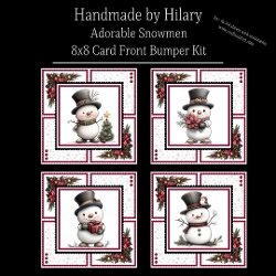 Adorable Snowmen - 8x8 Card Fronts