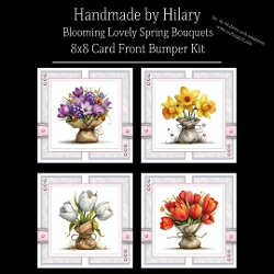 Blooming Lovely Spring Bouquets - 8x8 Card Fronts