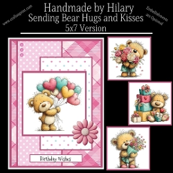 Sending Bear Hugs and Kisses - 5x7 Version