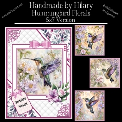Hummingbird Florals - 5x7 Version