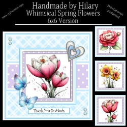 Whimsical Spring Flowers - 6x6 Version