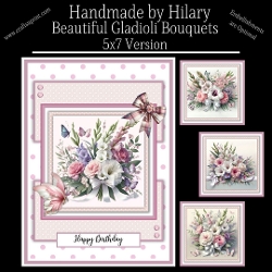 Beautiful Gladioli Bouquets - 5x7 Version