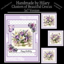 Clusters of Beautiful Crocus - 5x7 Version