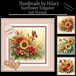Sunflower Elegance - 6x6 Version