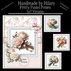 Pretty Pastel Posies - 5x7 Version