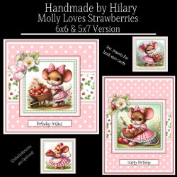 Molly Loves Strawberries - 6x6 and 5x7 Version