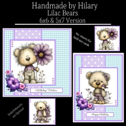 Lilac Bears - 6x6 and 5x7 Version