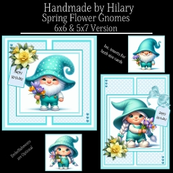 Spring Flower Gnomes - 6x6 and 5x7 Version