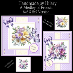 A Medley of Freesia - 6x6 and 5x7 Version