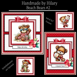 Beach Bears #2 - 6x6 and 5x7 Version